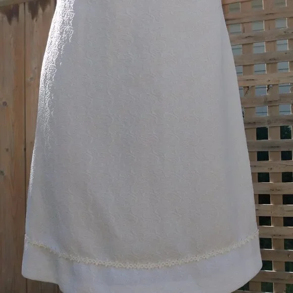 Vintage 60s Dress White Sleeveless Summer 35" Bust 32" Waist Mod GoGo Retro - Picture 6 of 12